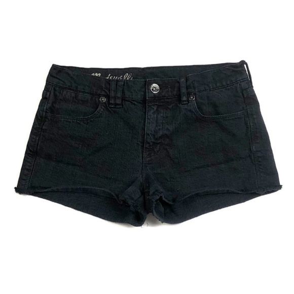 Madewell Pants - Madewell Stretch Black Cut Off Denim Jean Shorts